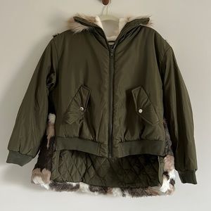 French Connection Colleen Hi-Lo Coat Faux Fur